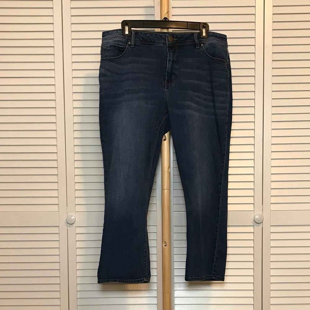 C. Est. 1946 Cato Denim Dark Wash Mid Rise Stretch Flare Jeans Womens14